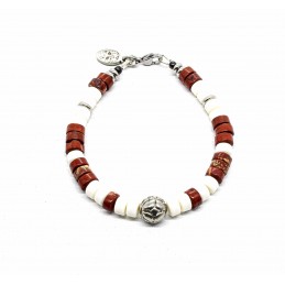 Bracelet Heishi Coral Tiki