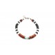 Bracelet Heishi Jaspe, Onyx et Corail