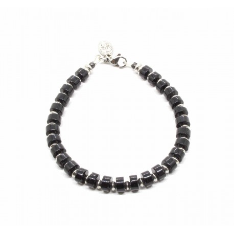 Bracelet mini Heishi Onyx