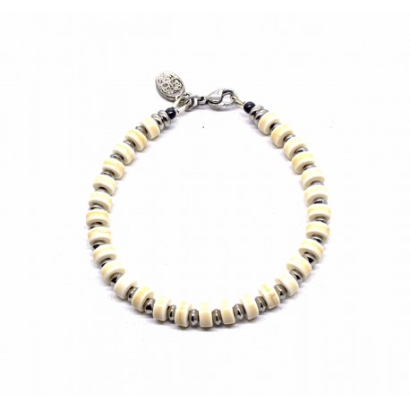 Bracelet mini Heishi Howlite