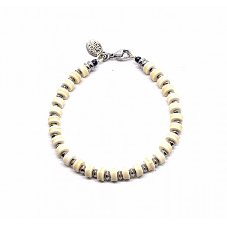 Bracelet mini Heishi Howlite