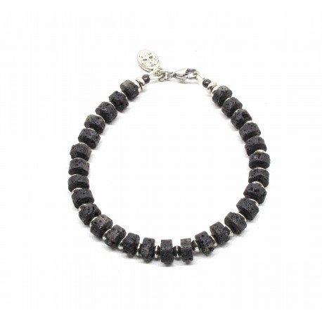 Mini Heishi Lava stone bracelet