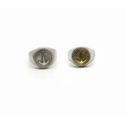 Signet ring "Anchor" Silver or Brass