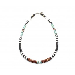 Multicolor heishi necklace 1