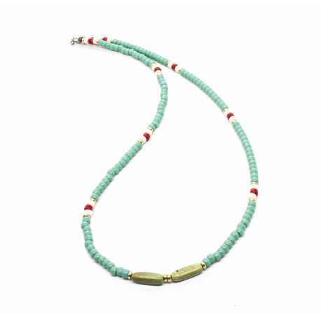 Turquoise Matubo necklace