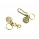 Brass key ring "No Cash Value"