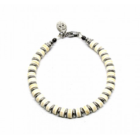 Heishi Ivory Howlite bracelet