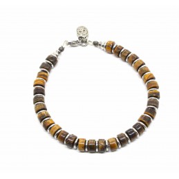 Bracelet Heishi Oeil de tigre