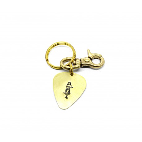 Brass key ring "Hula Girl"