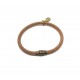 Round leather bracelet natural