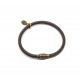 Bracelet cuir rond brun