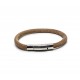 Bracelet cuir rond Naturel