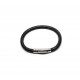 Bracelet cuir rond Noir