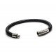 Bracelet cuir rond Noir