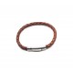 Braided terracotta leather bracelet