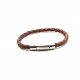 Braided terracotta leather bracelet