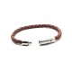 Braided terracotta leather bracelet