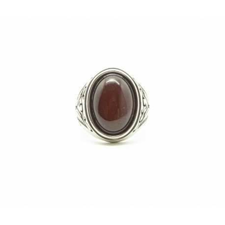 Bague chevalière jaspe rouge