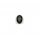 Signet ring black enamel southwestern