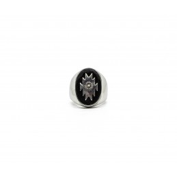 Southwestern signet ring black enamel