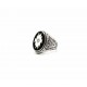 Southwestern black enamel ring