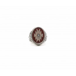 Bague jaspe rouge southwestern