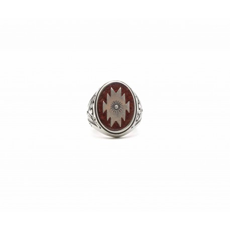 Bague jaspe rouge southwestern