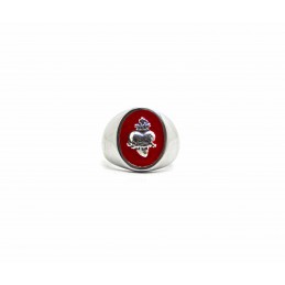 Bague émail rouge Burning Heart