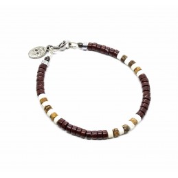 Mini heishi Jasper and Magnesite bracelet