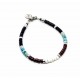 Mini heishi Onyx, Magnesite and Jasper bracelet