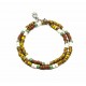 Matubo double bracelet Picasso yellow and terracota