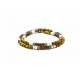 Matubo double bracelet Picasso yellow and terracota