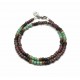 Bracelet double tour Matubo Picasso rouge