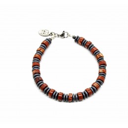 Bracelet Heishi Jaspe rouge