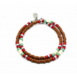 Matubo double bracelet terracota