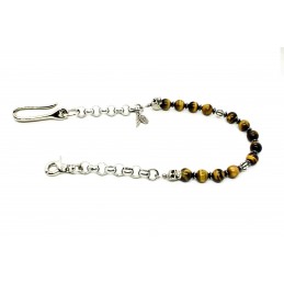 Tiger eye wallet chain