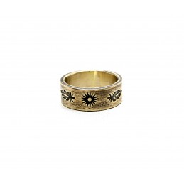 Solid brass Native style ring