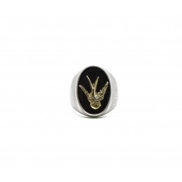 Bague chevalière "Sparrow" laiton