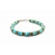 Bracelet Heishi Jaspe turquoise