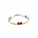 Bracelet Heishi Howlite ivoire & Jaspe