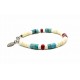 Bracelet Heishi Howlite ivoire & Jaspe