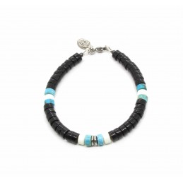 Bracelet Heishi Onyx & Jaspe