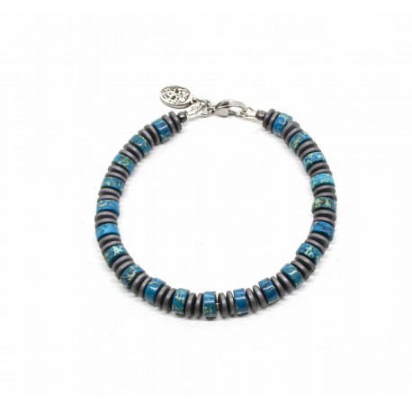 Bracelet Heishi Jaspe et Onyx