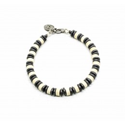 Bracelet Heishi Howlite ivoire