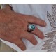 Signet ring concho turquoise insert