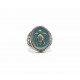 Turquoise turtle oval ring