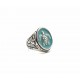 Bague ovale Tortue turquoise