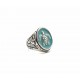 Turquoise turtle oval ring