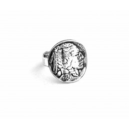 Bague Indian Buffalo 5 cent