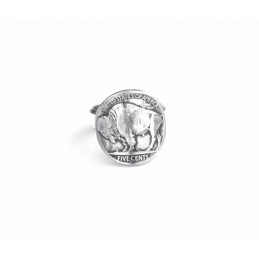 Bague Indian Buffalo 5 cent "Pile"